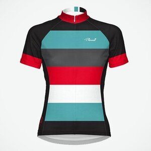 3/$55❤️Primal Wear Bold ½ zip cycling jersey Women's Stripes maillots de vélo